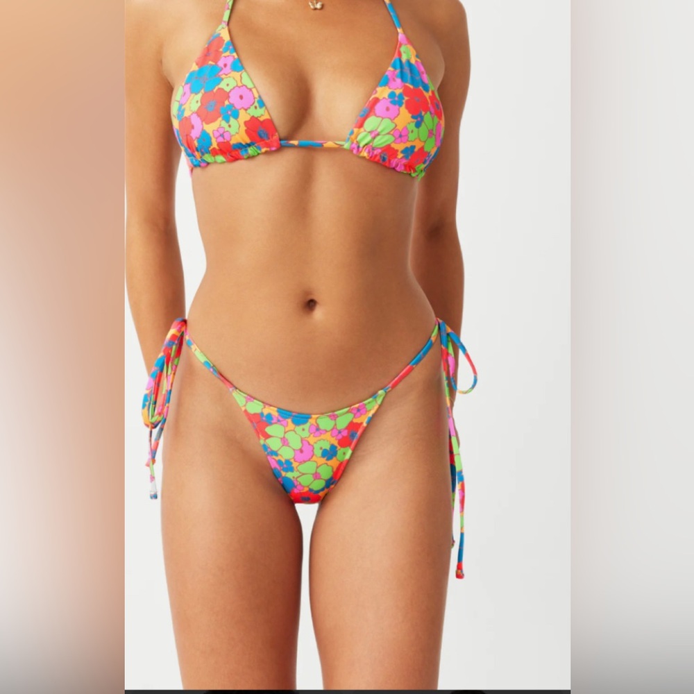 Frankie’s Bikini Divine Tie Side Kimpy Swimming Set Size S/M